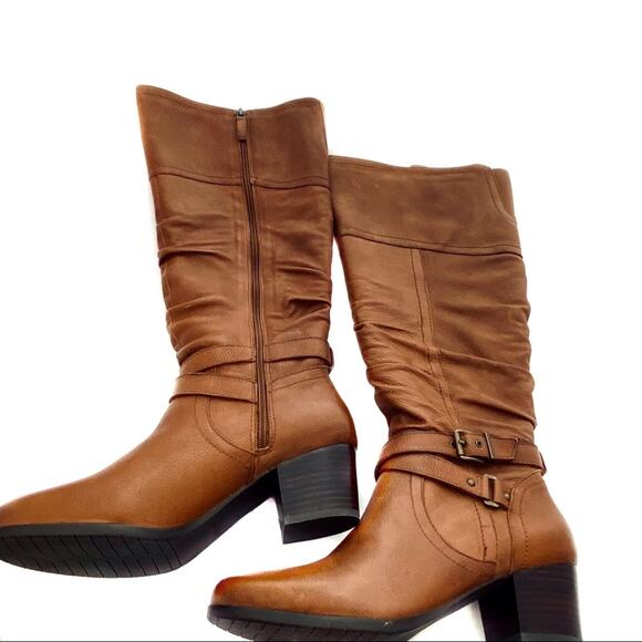 Knee High Boots Array Banana Bread Dakota Ban Zip Boots NWB Sz 9.5 - Picture 4 of 10